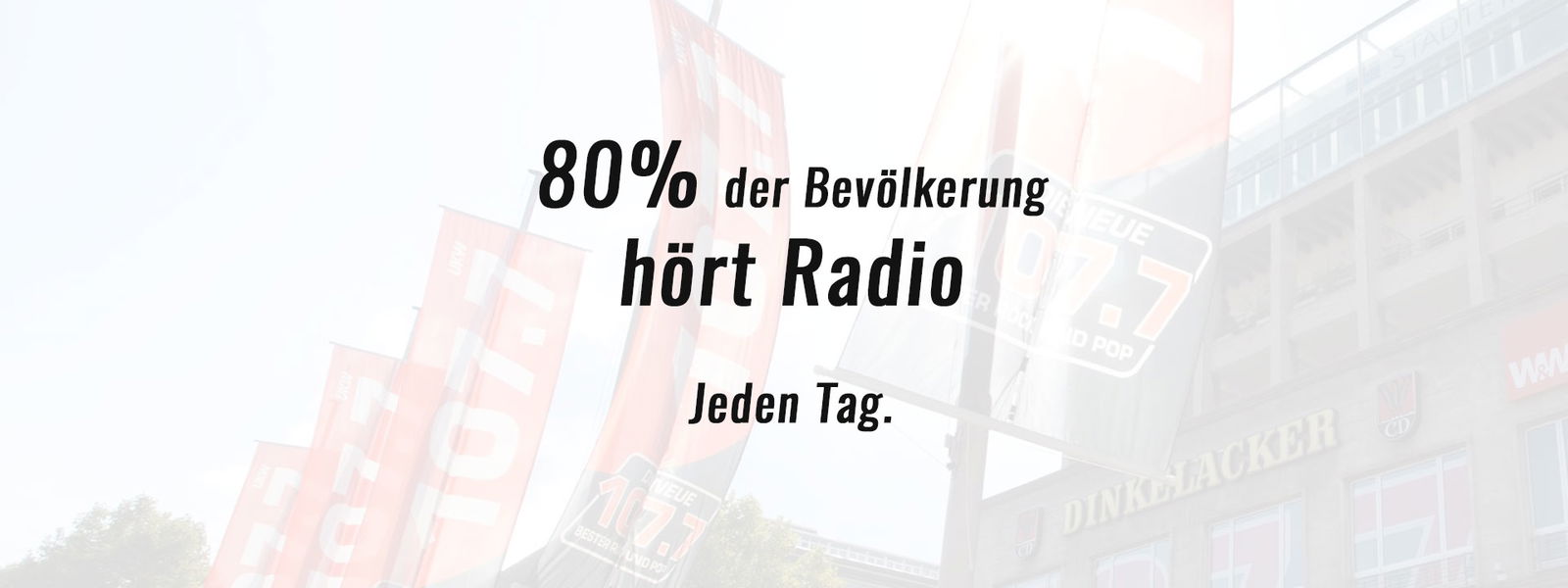 Vorteile Jobkampgne - 80% hören Radio