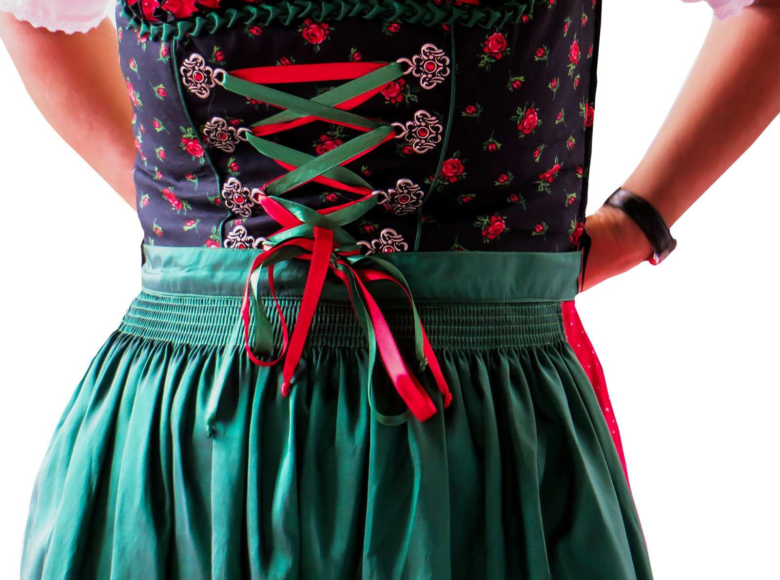 Frühlingsfest Dirndl Schleife hinten