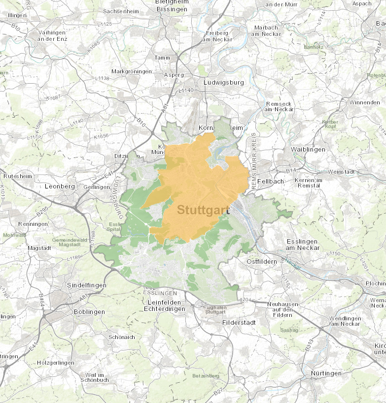 Karte_Diesel-Verkehrsverbotszone Euro 5 kleine Umweltzone