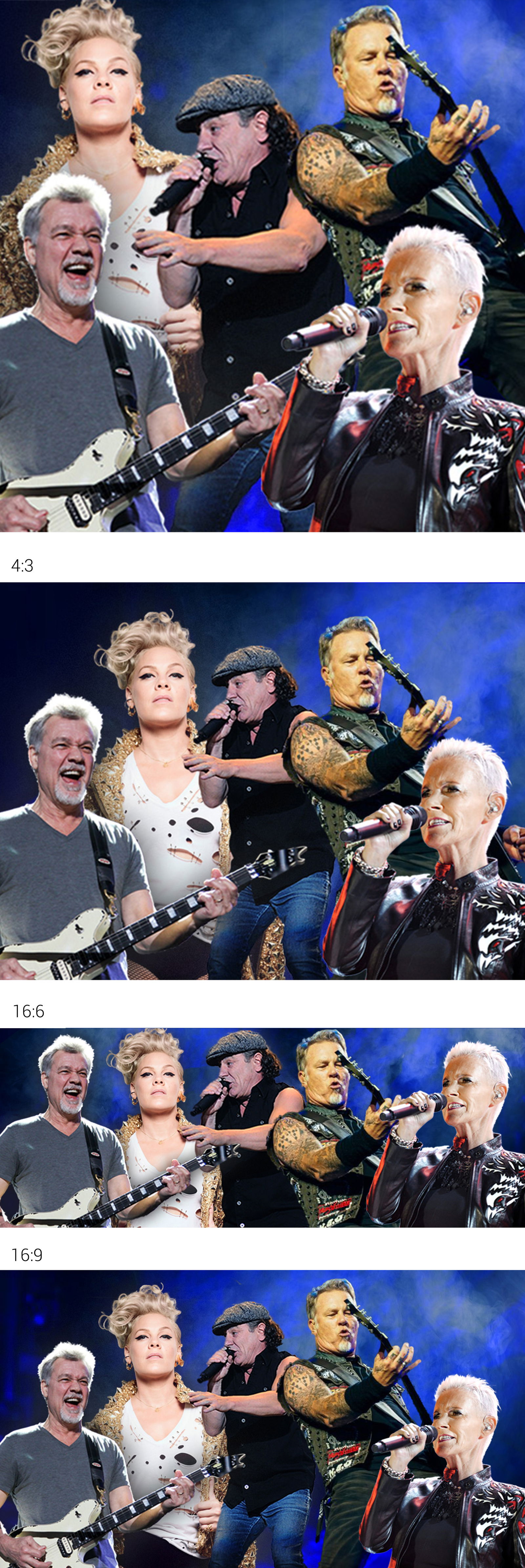 Das 'Mehr Musikwochenende' Künstler Pink, Roxette, Metallica, AC/DC, Van Halen