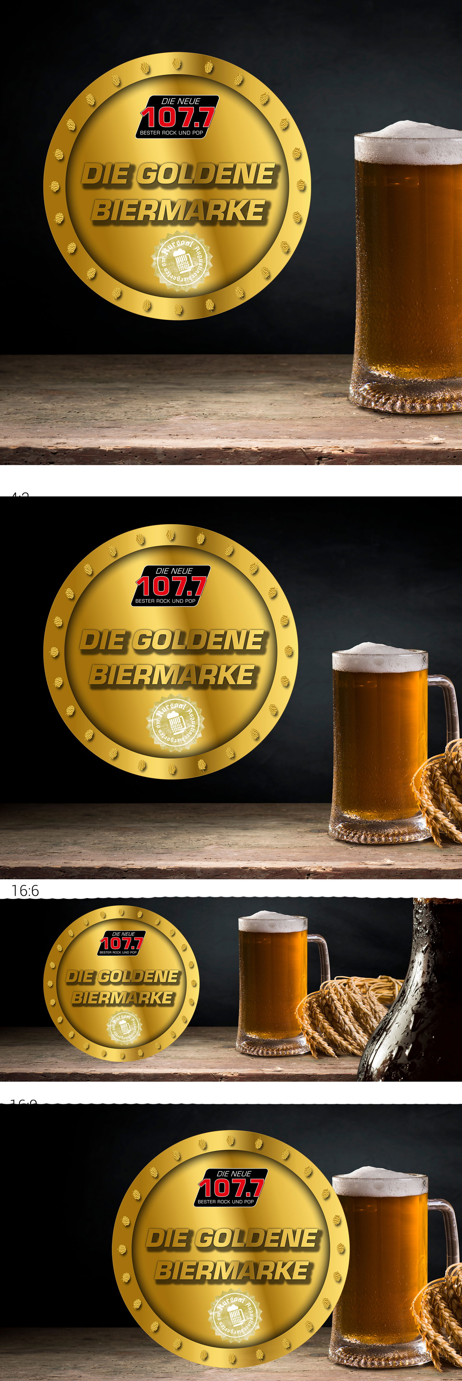 Goldene Biermarke