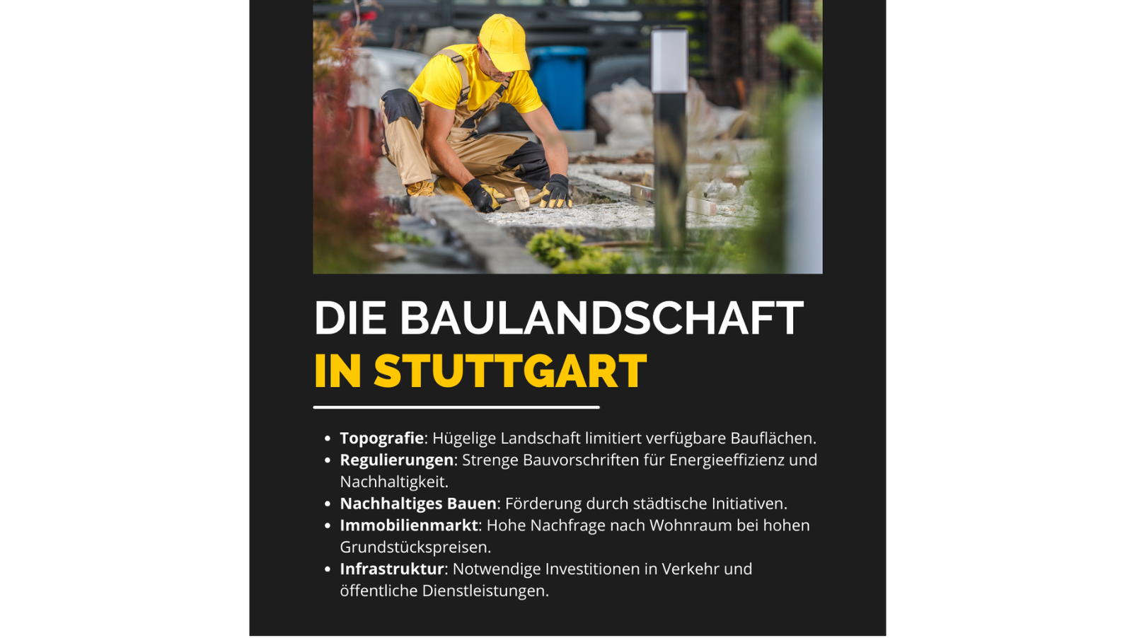 Die Baulandschaft in Stuttgart