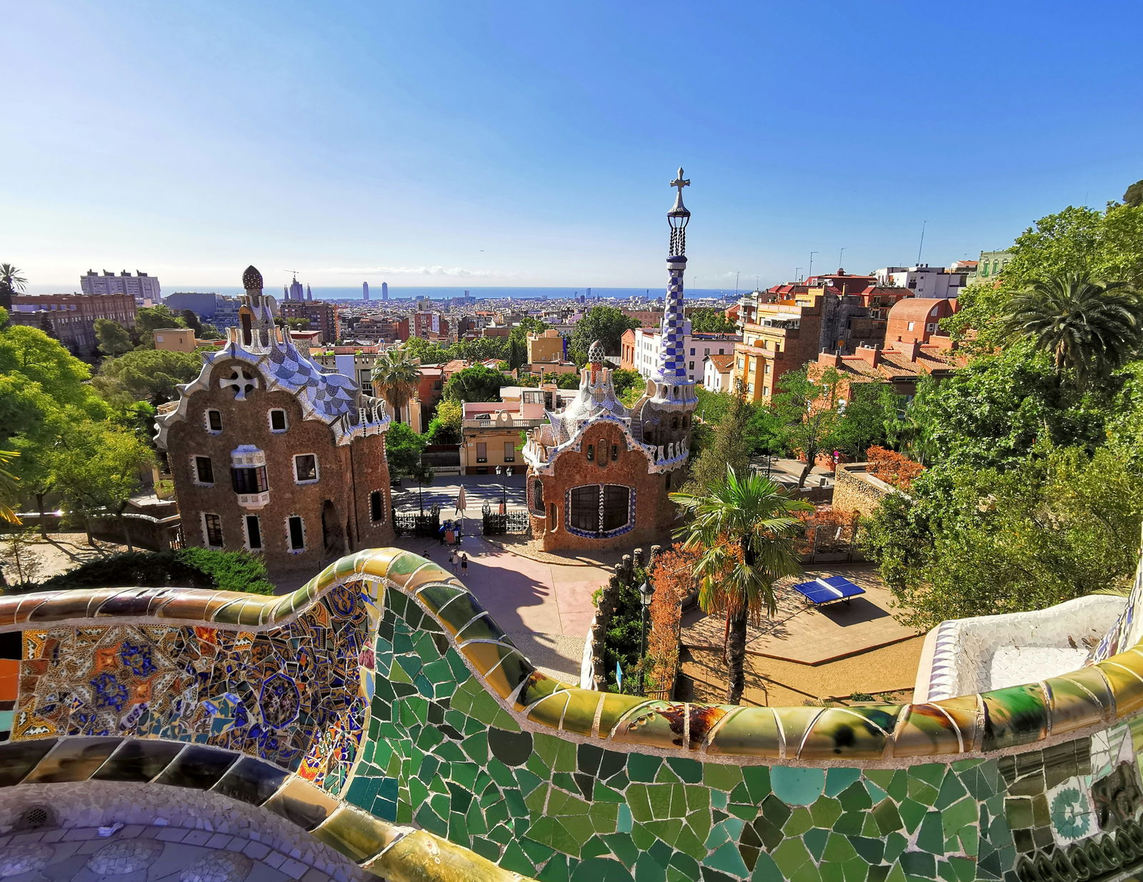 farbenfrohe Park Güell