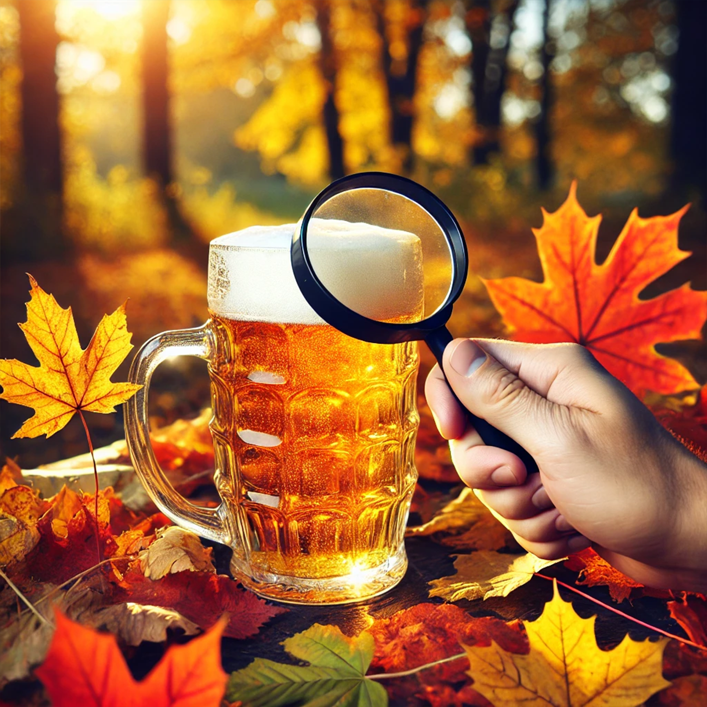 Bierjagd Lupe Bier Krug