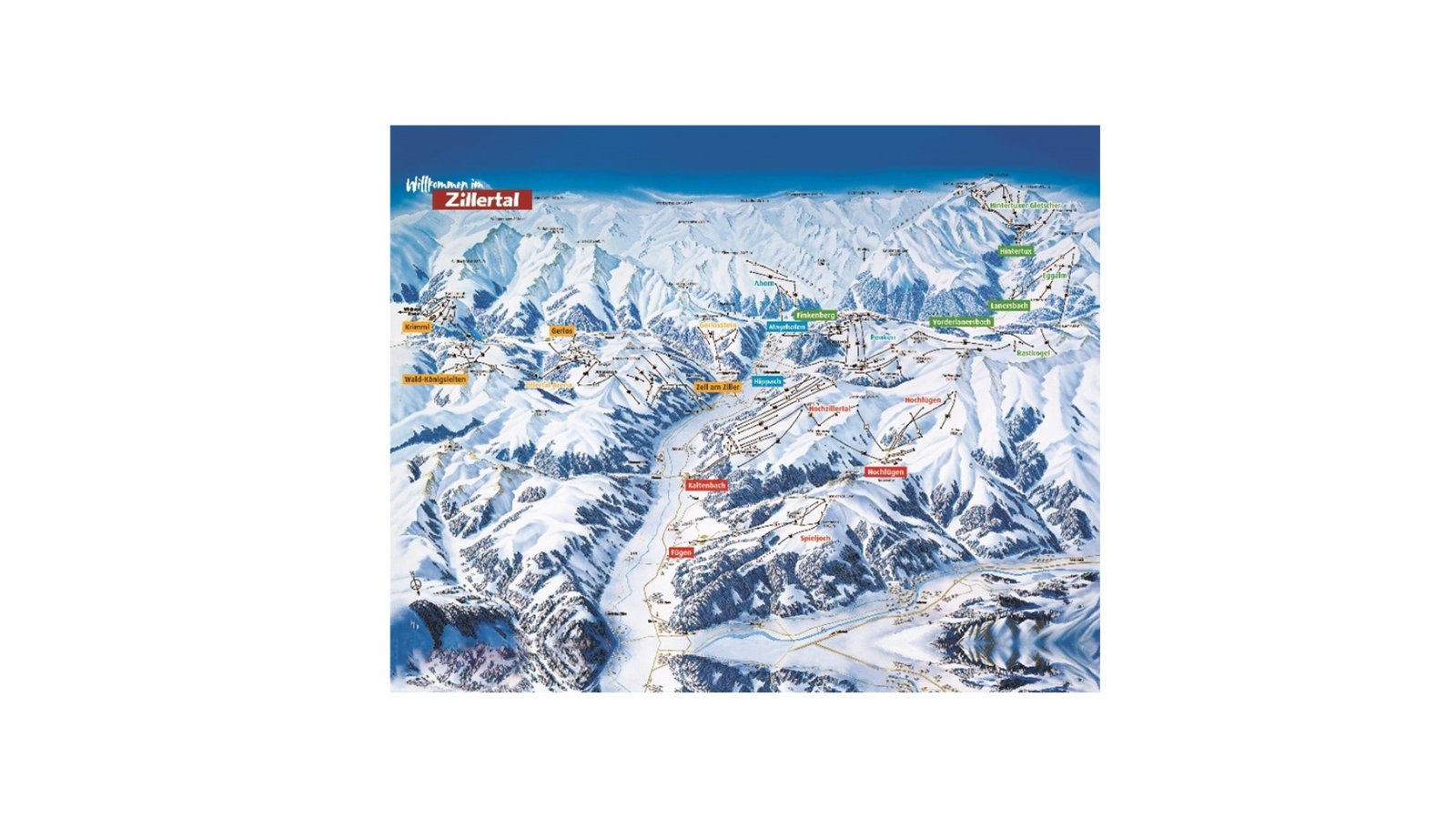 Winterpanorama Zillertal