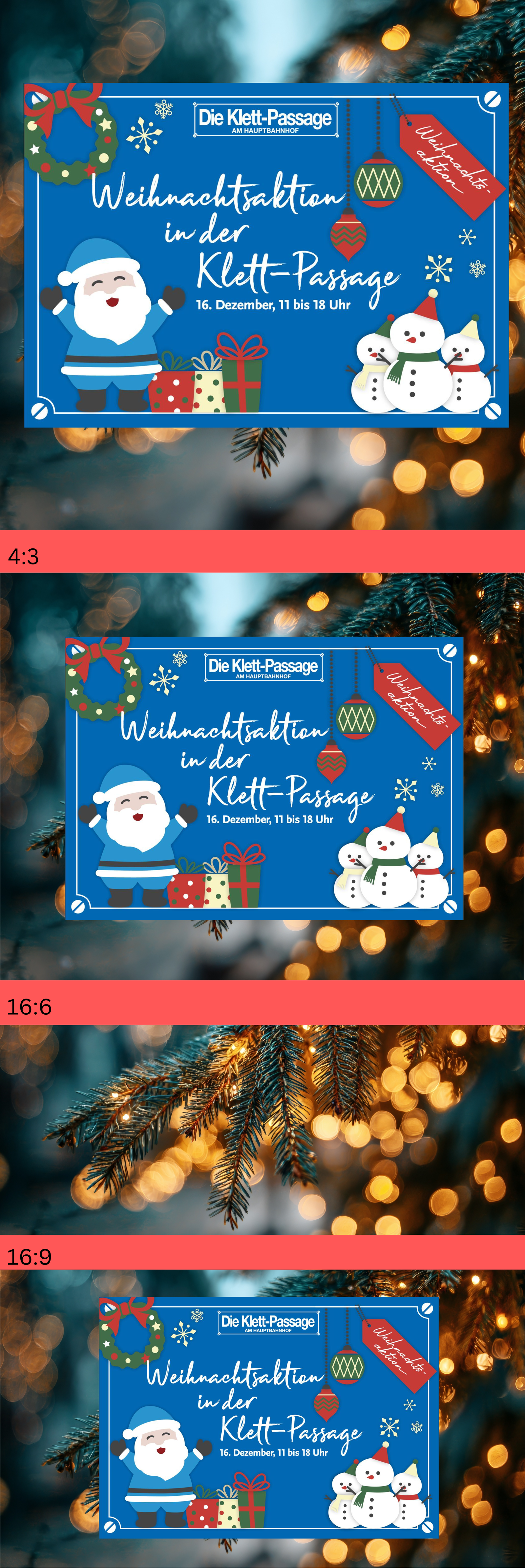 Weihnachtsaktion in der Klett-Passage