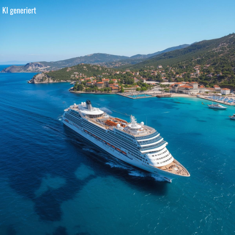 Kreuzfahrtschiff im Mittelmeer