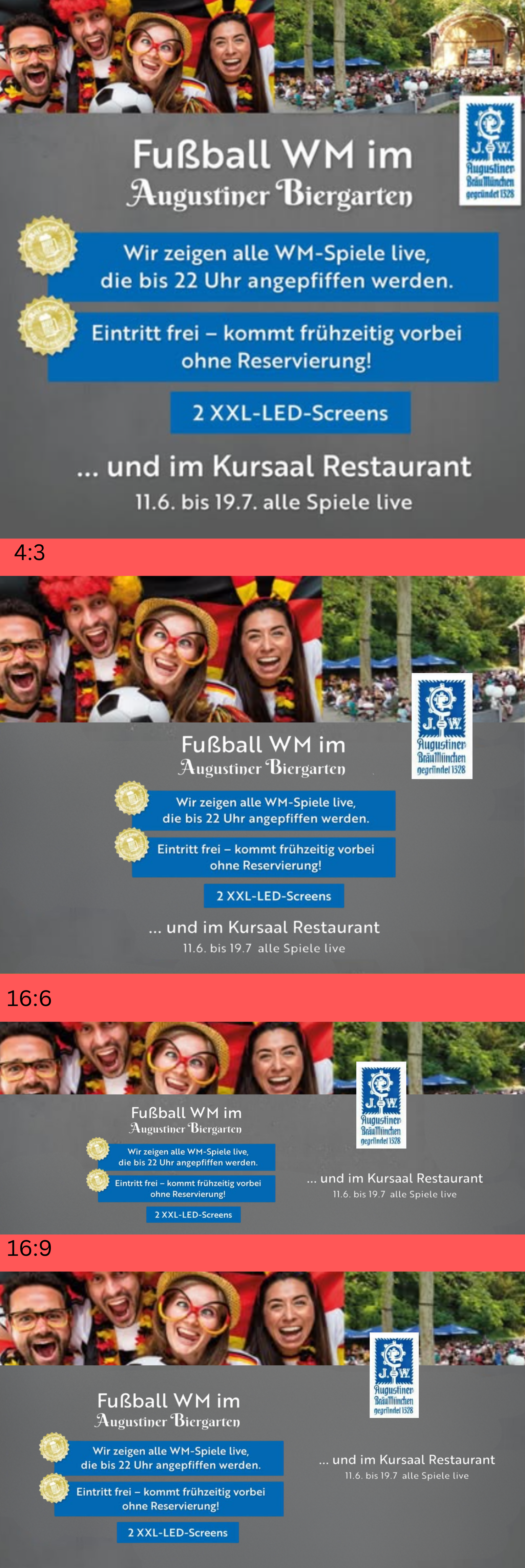 Fußball WM im Augustiner Biergarten