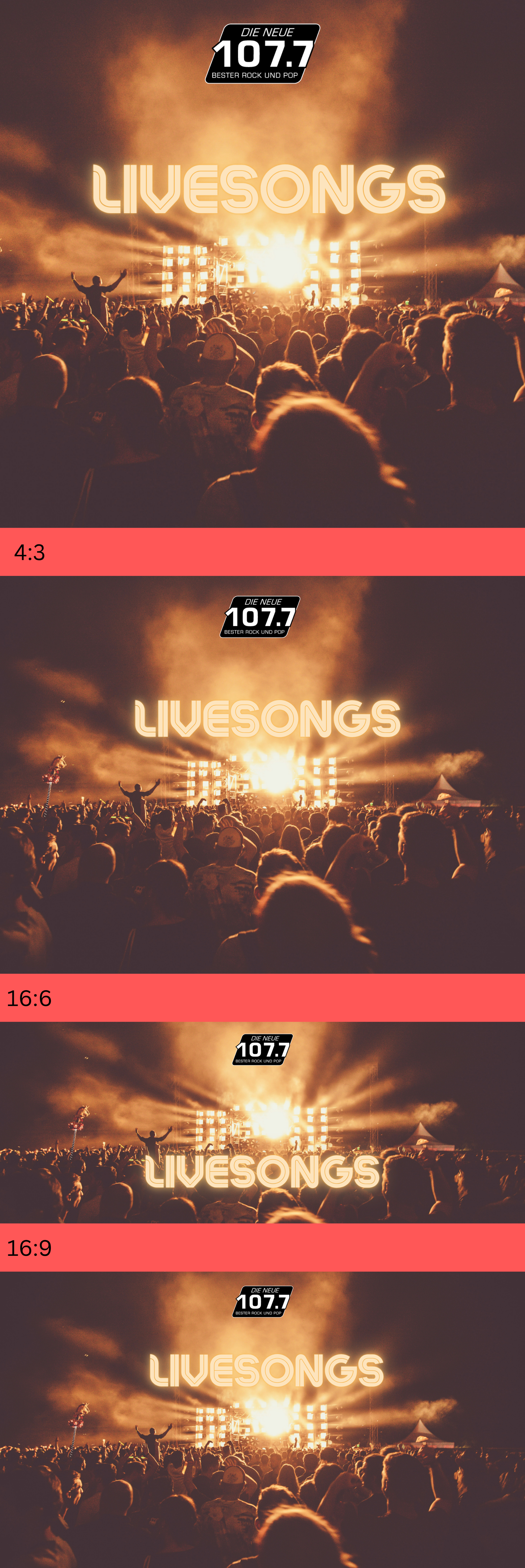 Livesongs versch. Größen