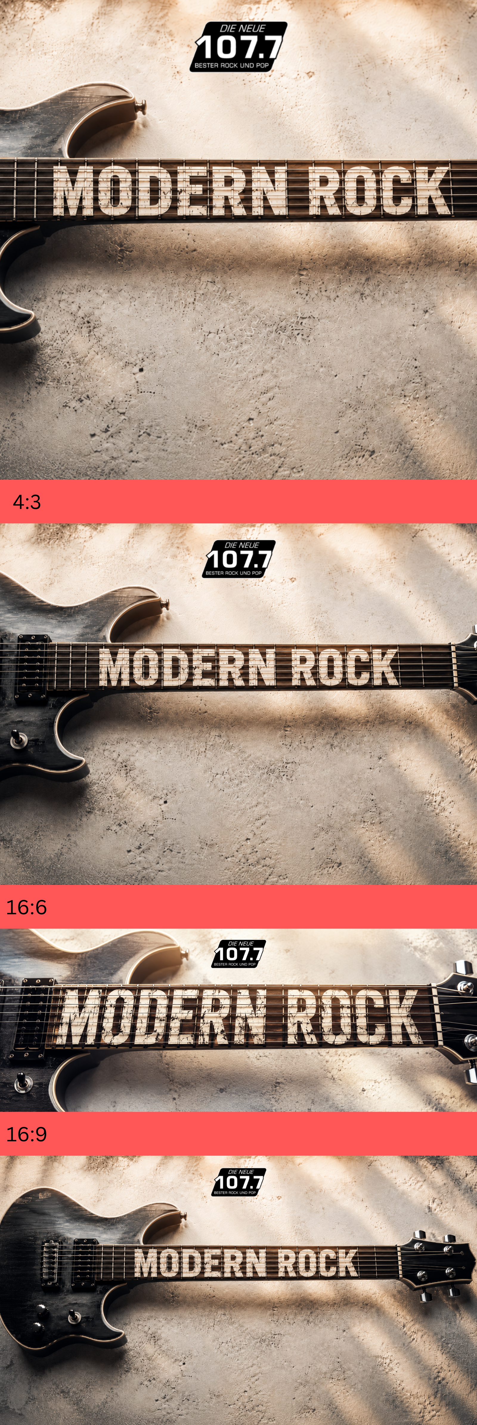 Modern Rock Banner verschiedene Größen