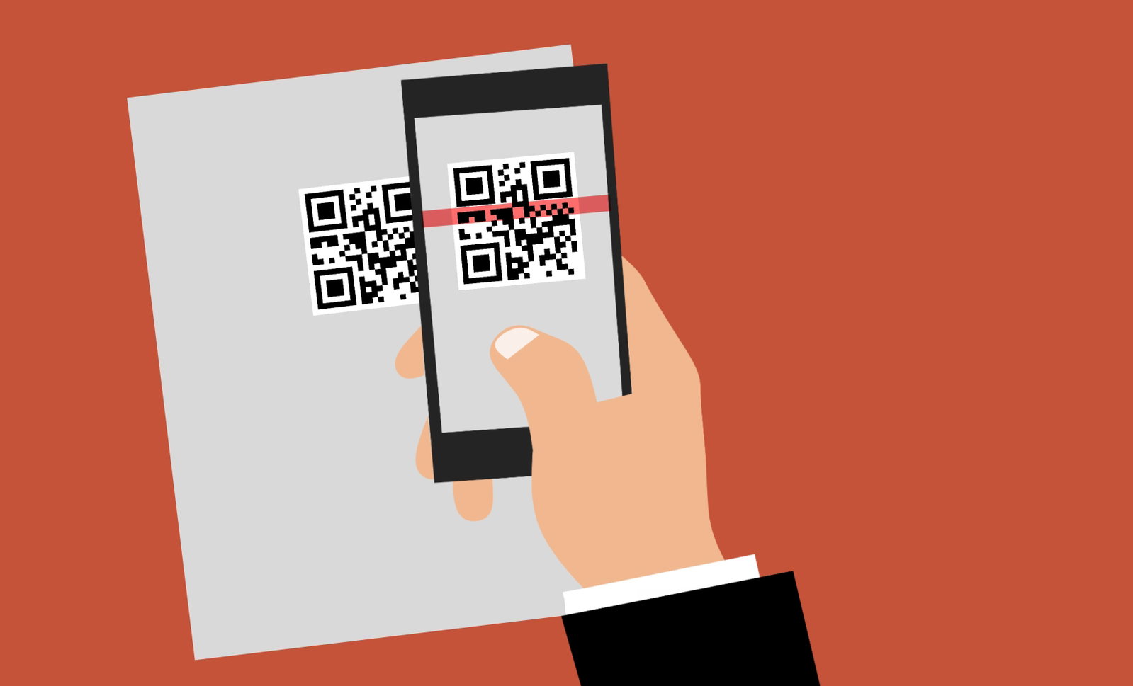 QR-Code scanning phone